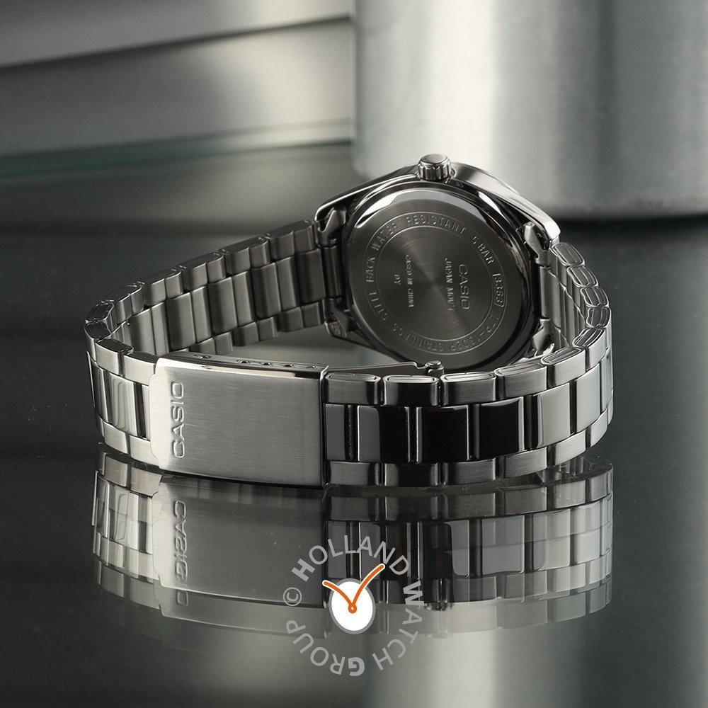 Reloj Casio Mujer Plata Con Caja Latón Y Correa Acero LTP-1302PD-1A1VEG –  Domar Gioielli