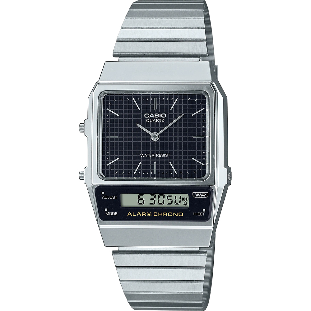 Casio AQ-800EG-9A Vintage Retro Gold Analog Digital Quartz