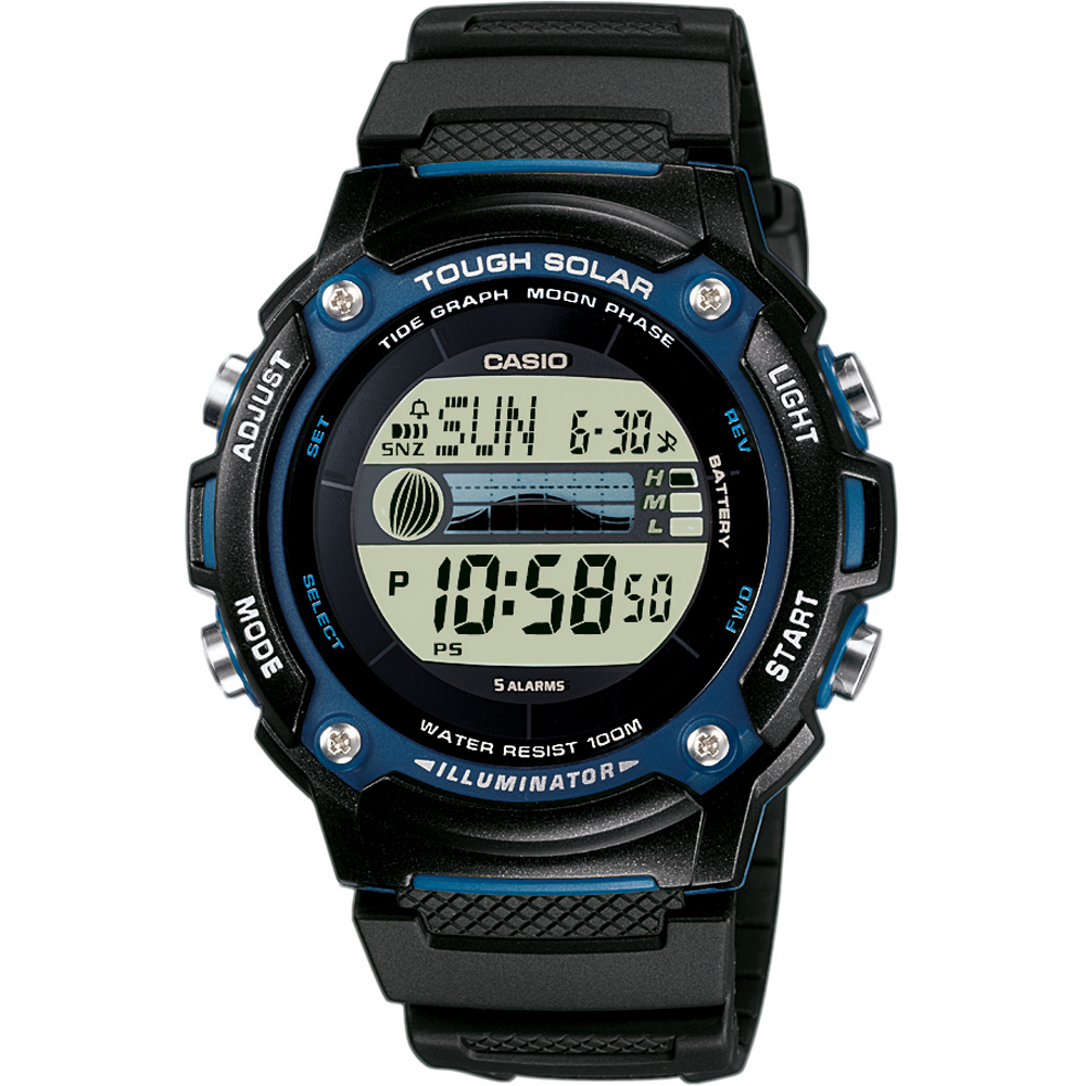 Casio Sport W-S210H-1AVEG Sports Tide Graph Watch