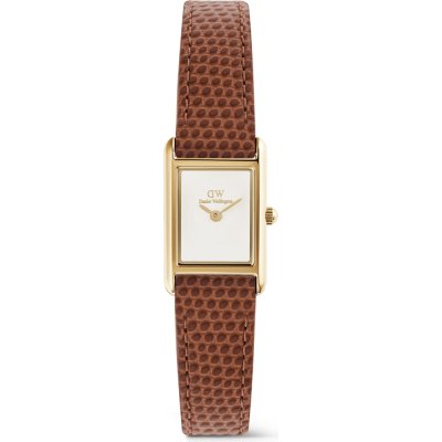 Daniel Wellington Orologio Vintage Marrone, Cinturino In Vera Pelle Italiana, Modello Classic Bristol, Ref. DW00200023