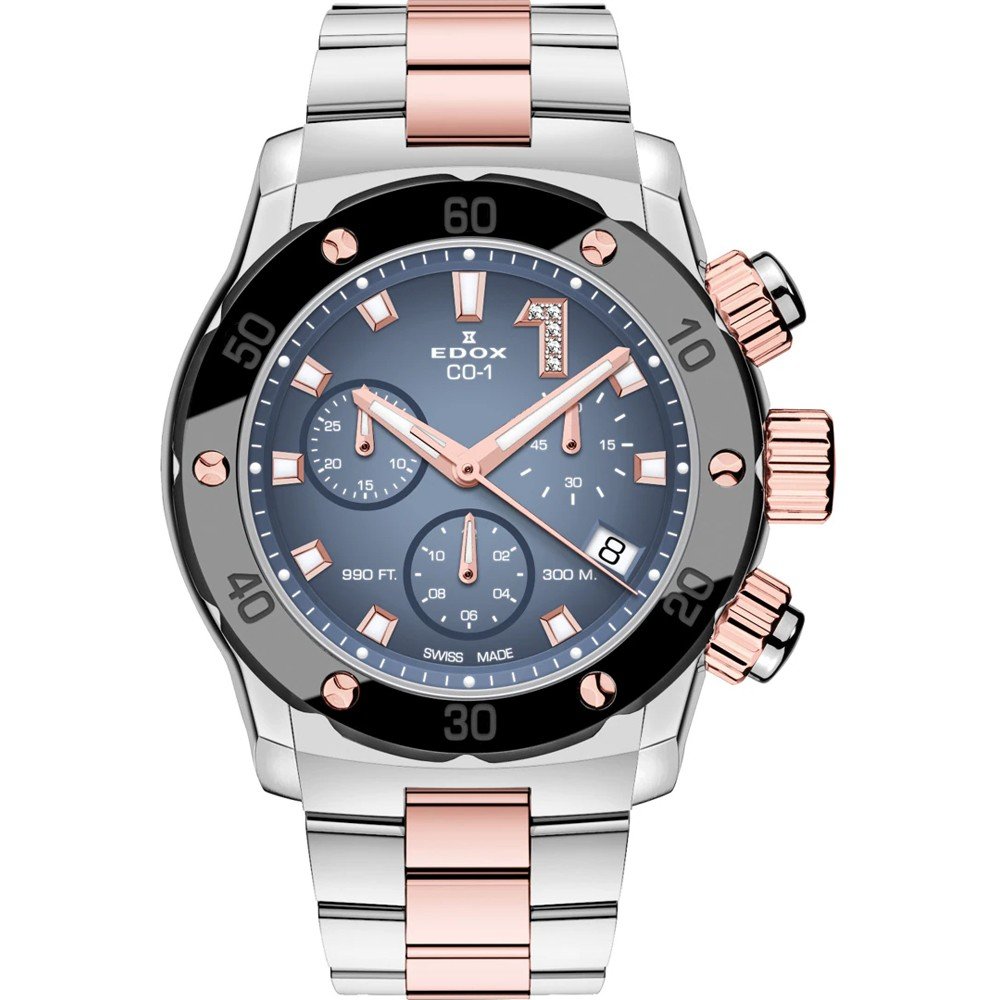 Edox CO-1 10255-357RM-BUIDR Co-1 Chronolady Watch • EAN