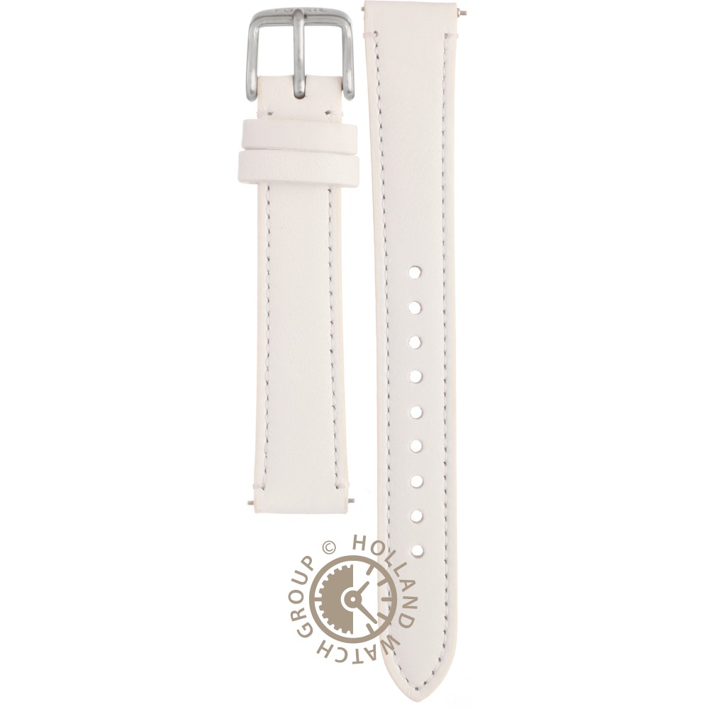 Fossil white leather watch strap Fossil Straps ABQ1035 BQ1035 Asher Strap • Official dealer  main image 2