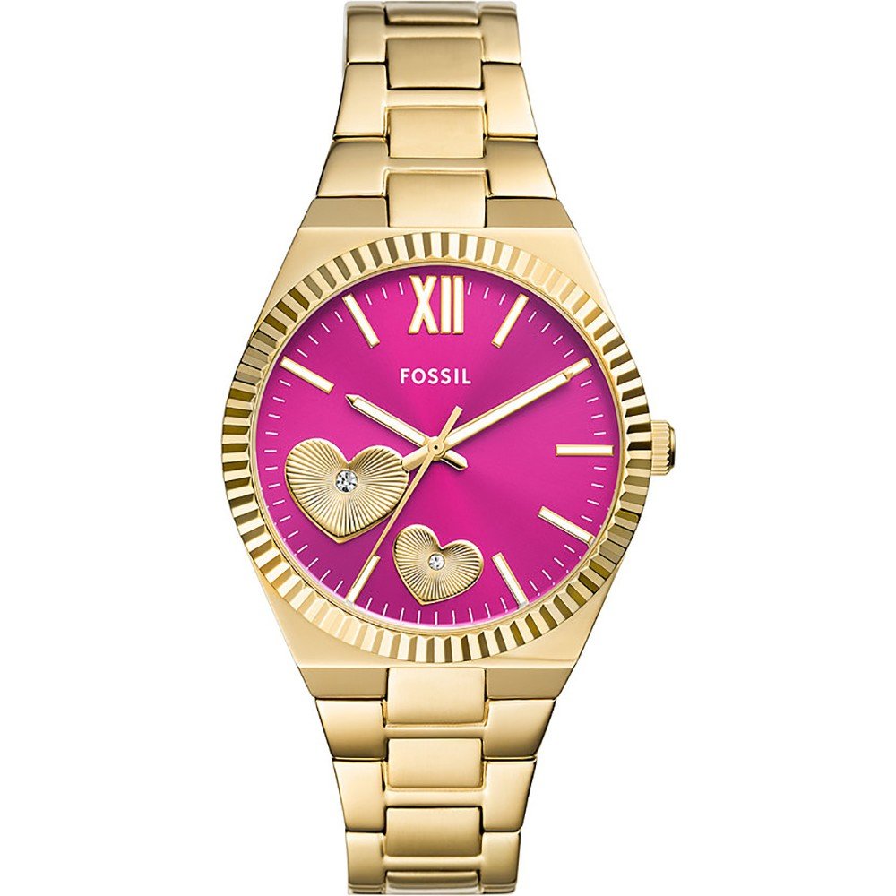 Fossil watch yellow face 2025