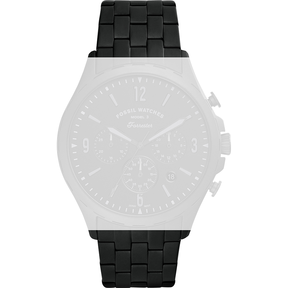 Forrester chronograph black outlet stainless steel watch