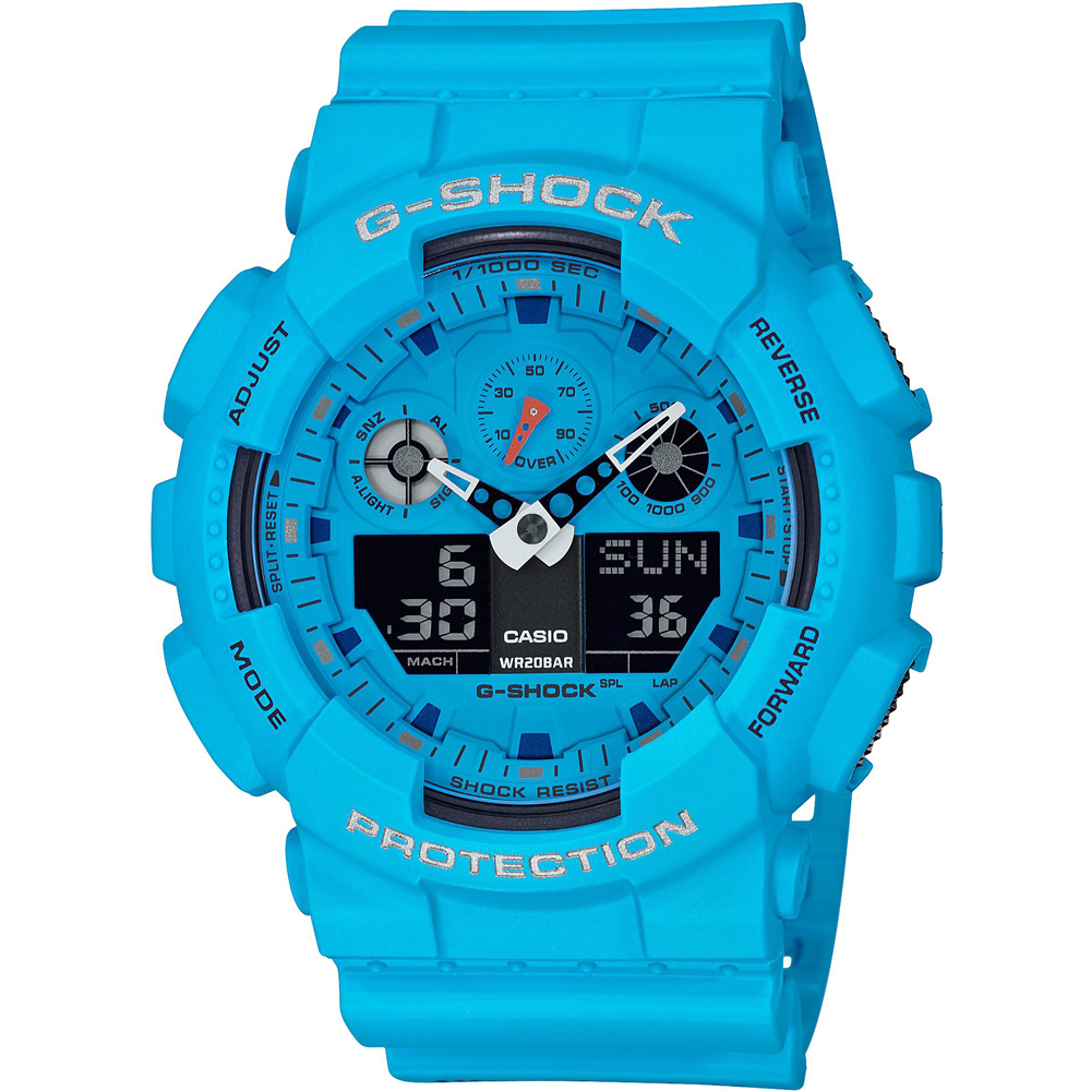 G-Shock Classic Style GA-100RS-2AER Ana-Digi - Hot Rock Sounds Watch