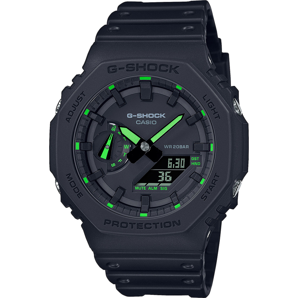 G-Shock Classic Style GA-2100-1A3ER Neon Accent Watch