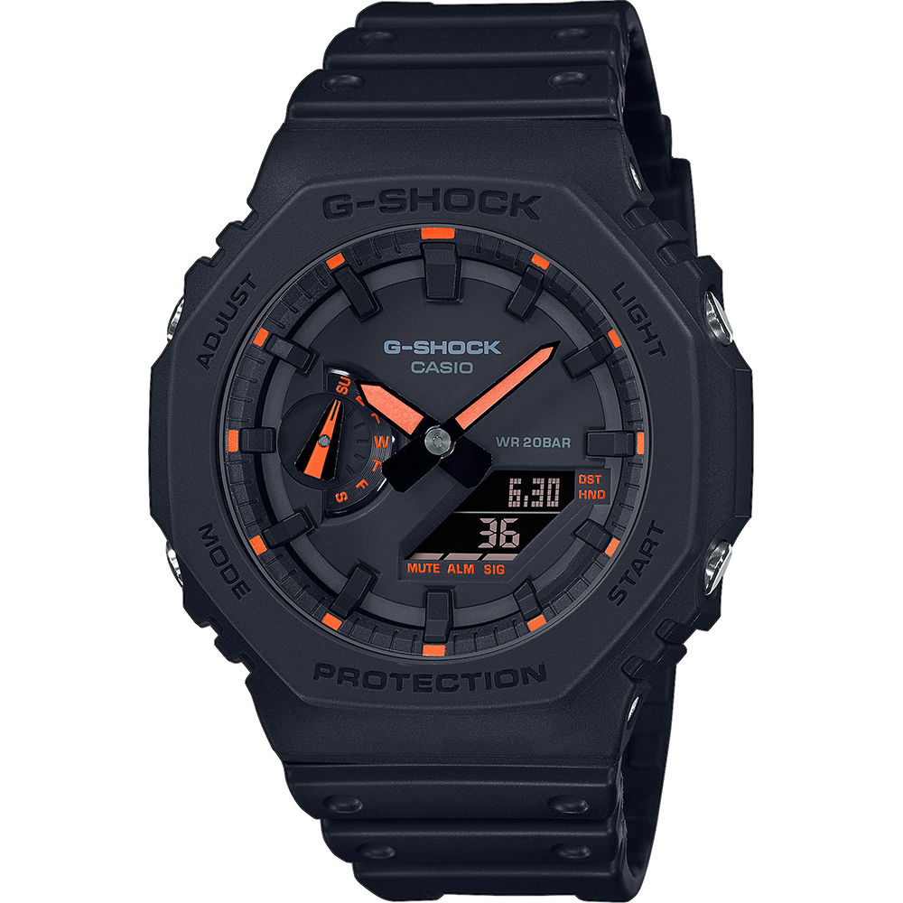 G-Shock Classic Style GA-2100-1A4ER Neon Accent Watch