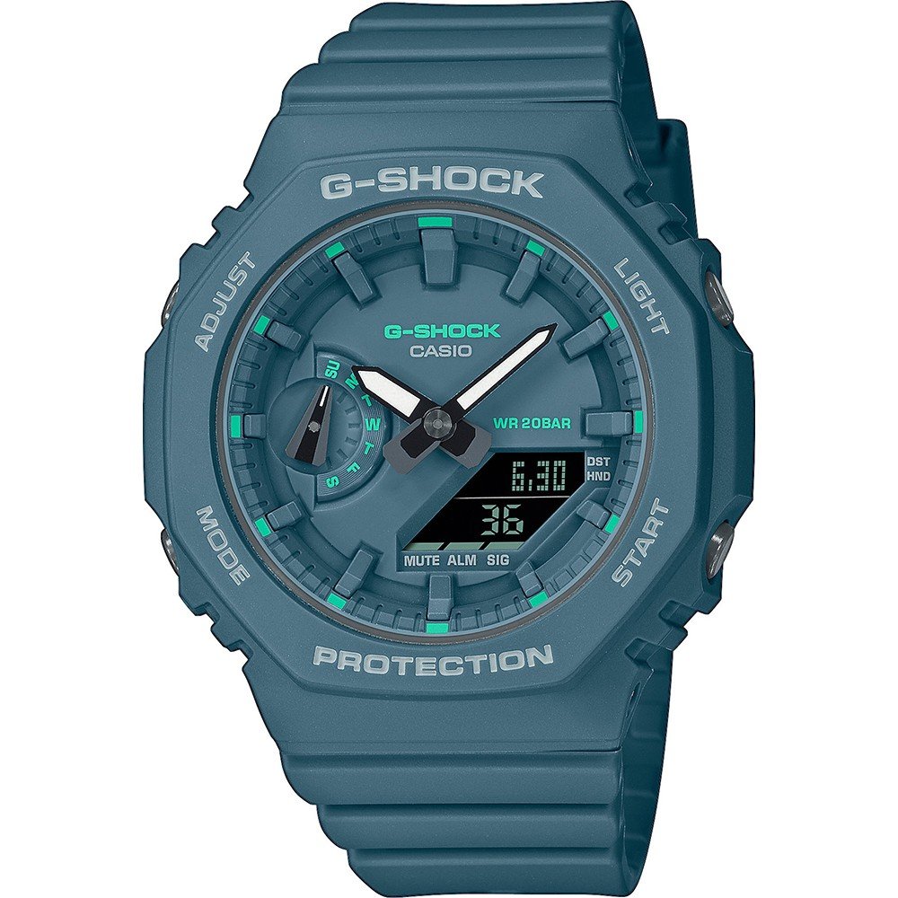 G-Shock G-MS GMA-S2100GA-3AER Green Accent Colors Watch • EAN