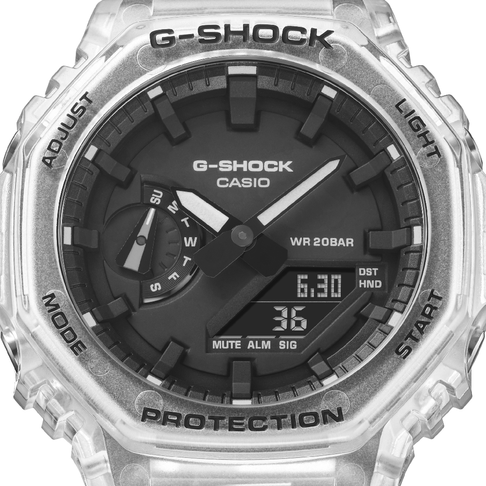 Casio G-Shock Reloj Skeleton Series GA-2100SKE-7AJF Hombre Transparente,  Moderno