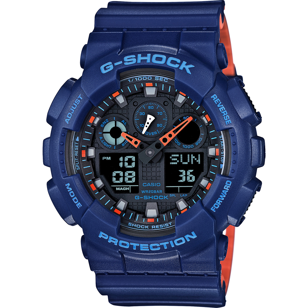 G-Shock Classic Style GA-100L-2AER Ana-Digi - Layered Color Watch