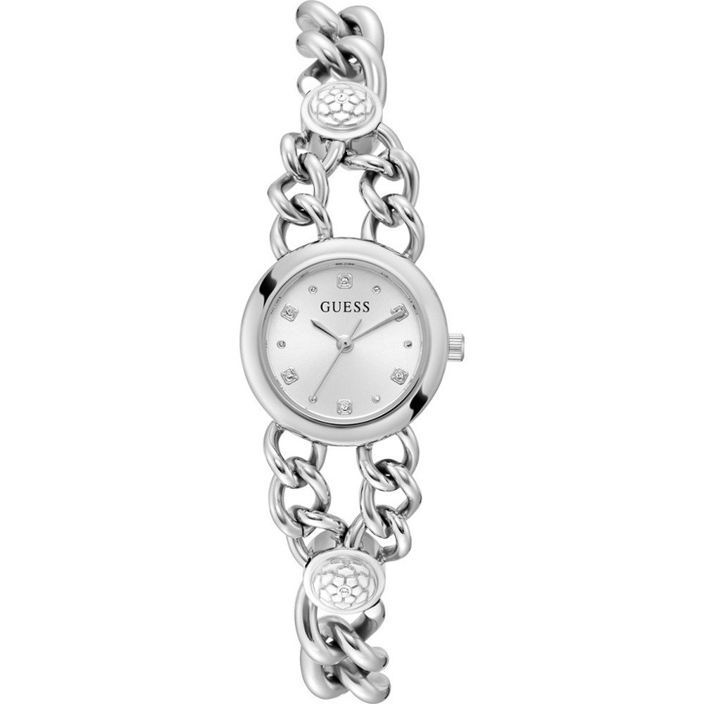 【新品電池】GUESS ゲス チェーン ブレスウォッチ ビジュー シルバー Guess Bejeweled GW0758L1 Vienna Watch • EAN: 0091661543876