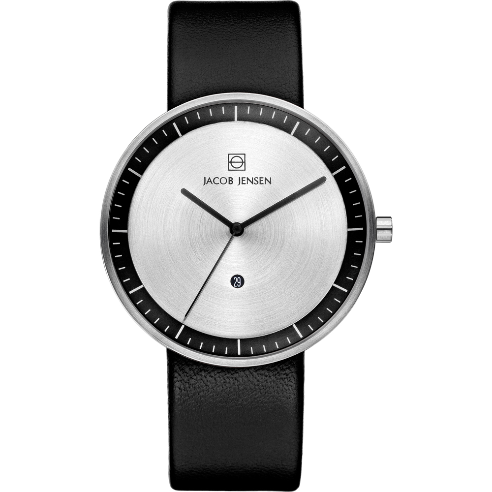 Jacob Jensen Ladies Watch White Dial Black Silicone Strap Swiss Designer Jacob Jensen Timeless Nordic 190 - SeriousWatches.com main image 4