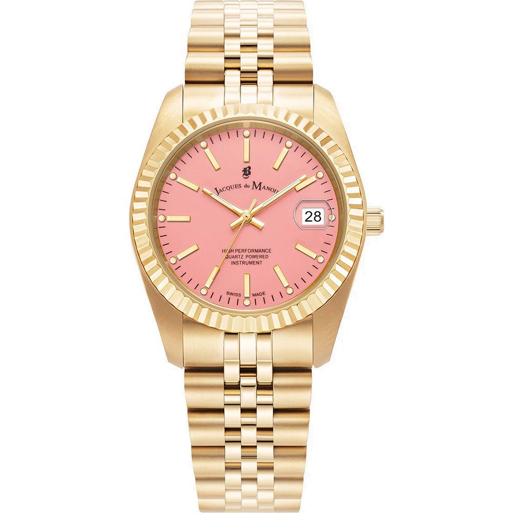 Gold Esprit Damenuhr Schmetterling Jacques Du Manoir JWL02903