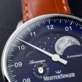 Swiss made automatic single hand watch with moon phase Spring Summer Collection Meistersinger