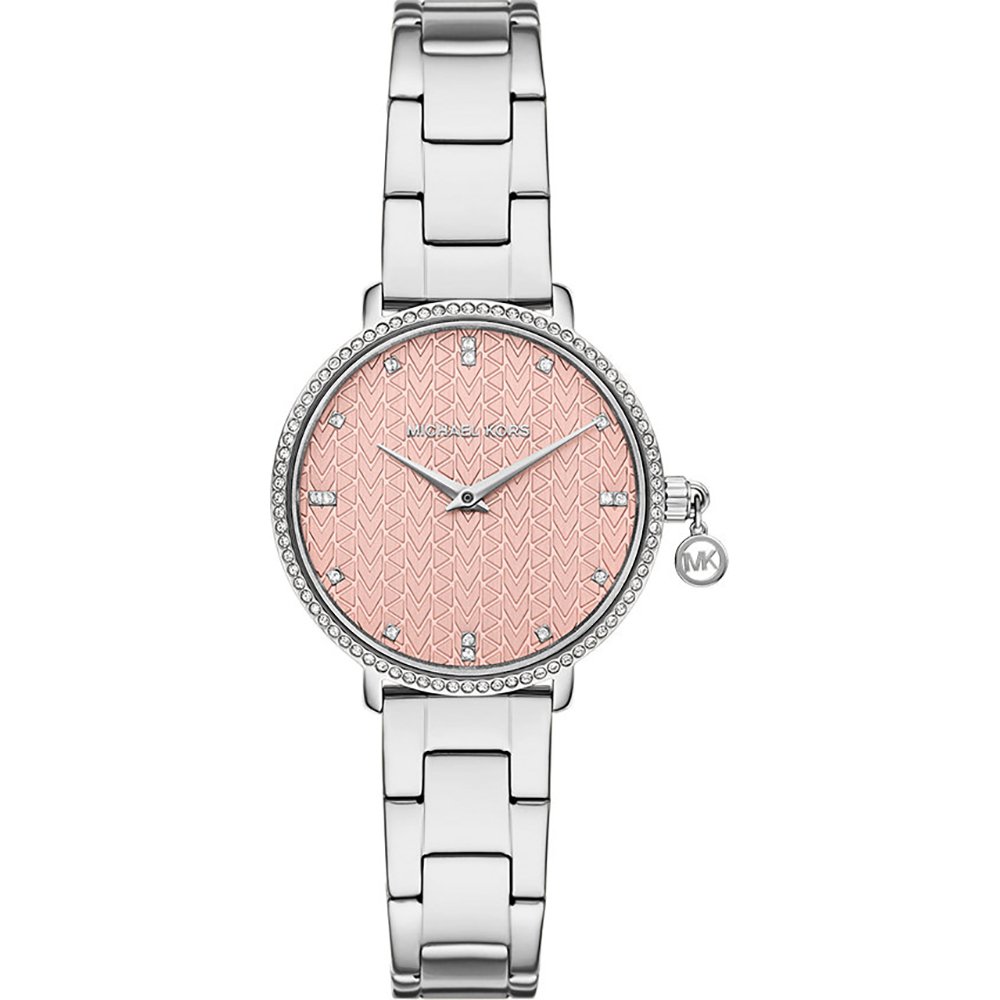 Michael Kors 皮ウォッチ♡ Michael Kors Parker Champagne Dial Orange Leather Strap Watch for