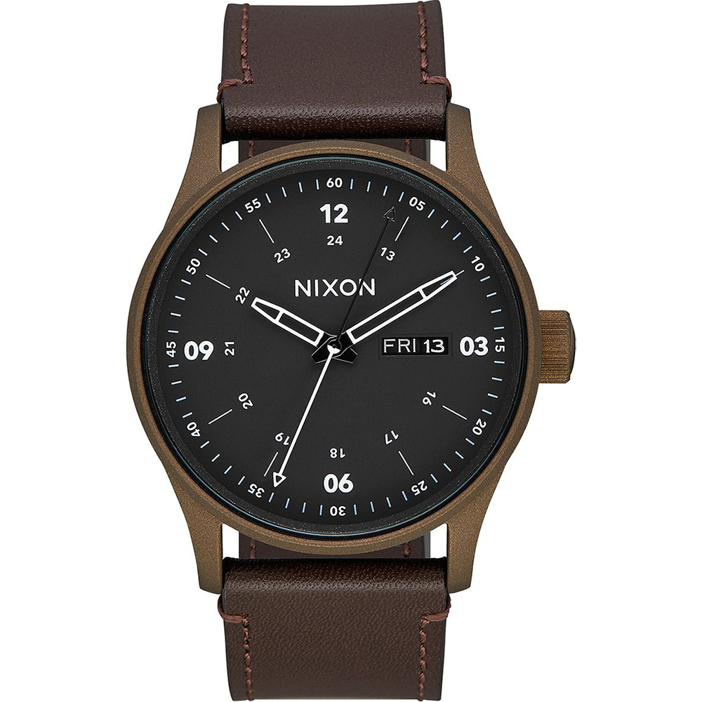 Nixon A105-2950 Sentry Leather Watch