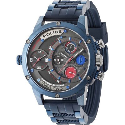 Police adder top watch blue