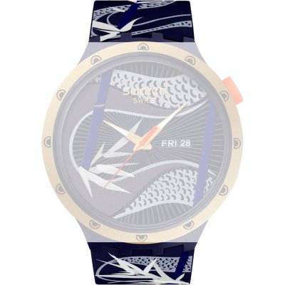 Swatch ASB05Z700 Blue and golden lithe dancer Strap