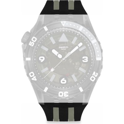 Swatch ASSCU09B100 Black Sea Nettle Strap