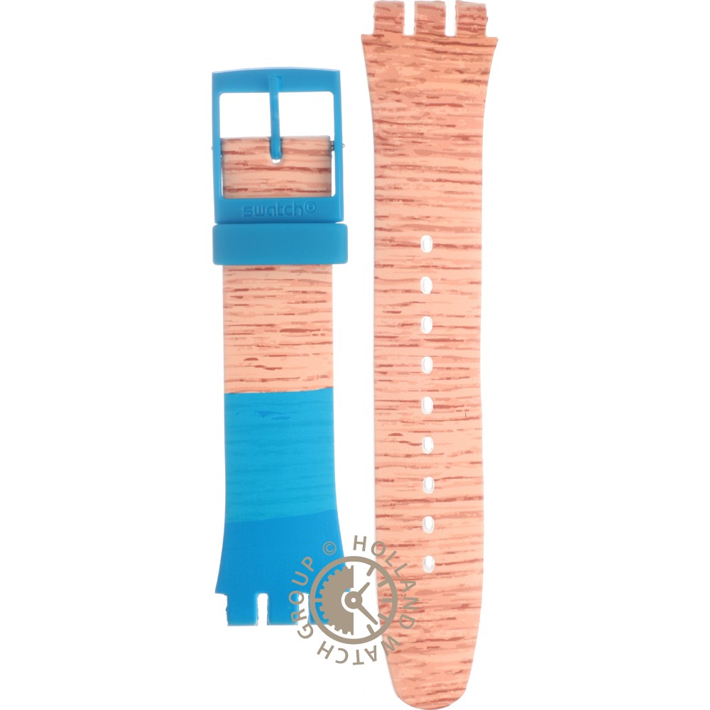 SWATCH Watch Blue Pine-(SUOK706) Vintage Club Swatch Watch Blue Pine Wood and Sky or Water  main image 3