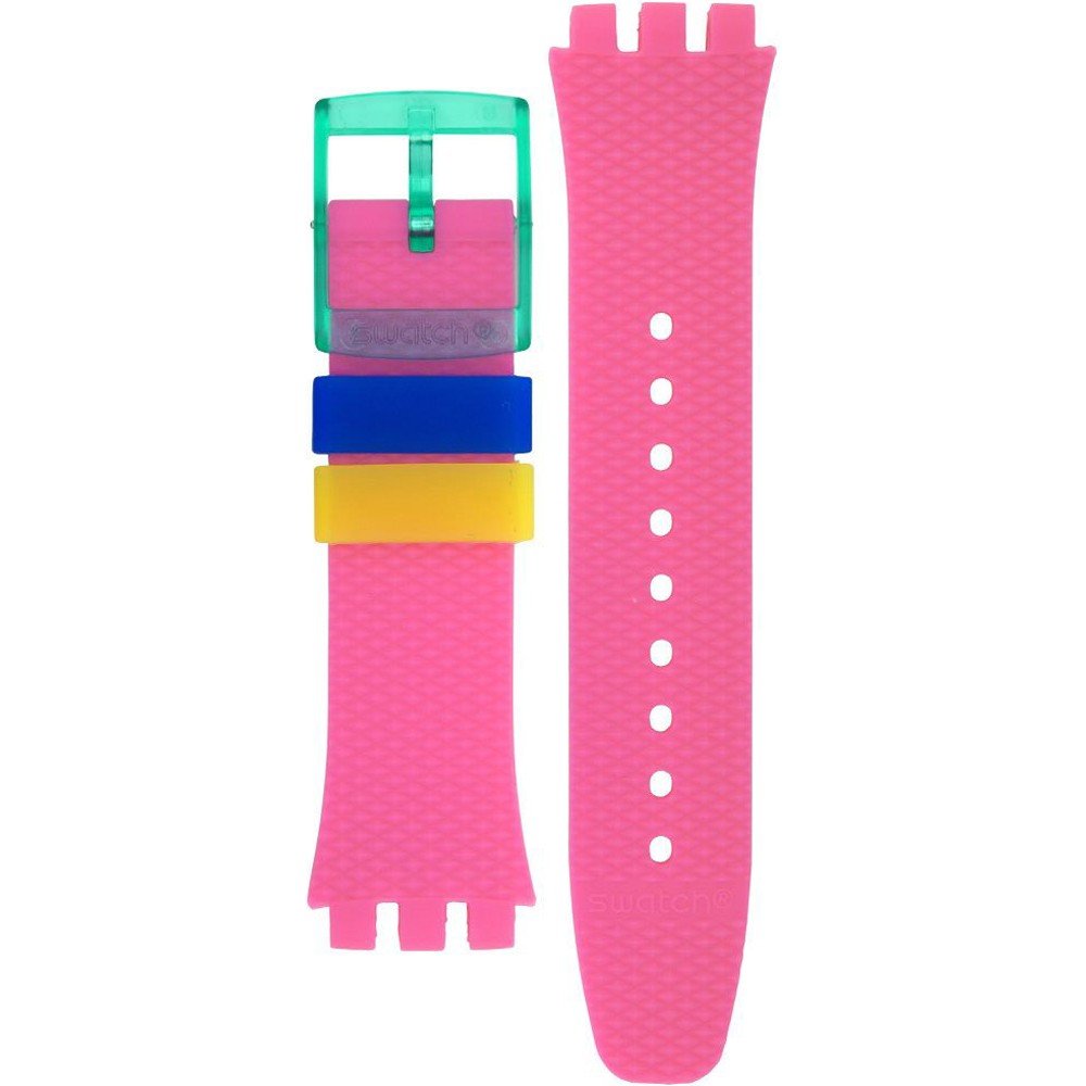Swatch留守電 TDA03-XUS Swatch Plastic - New Chrono - SUS ASUSG408 Neon Flash Arrow Strap