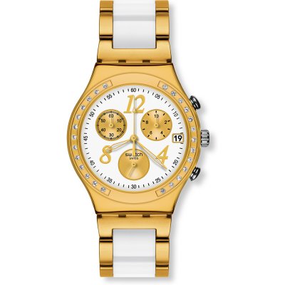 Swatch Watch Irony Chrono Dreamwhite Yellow YCG407G