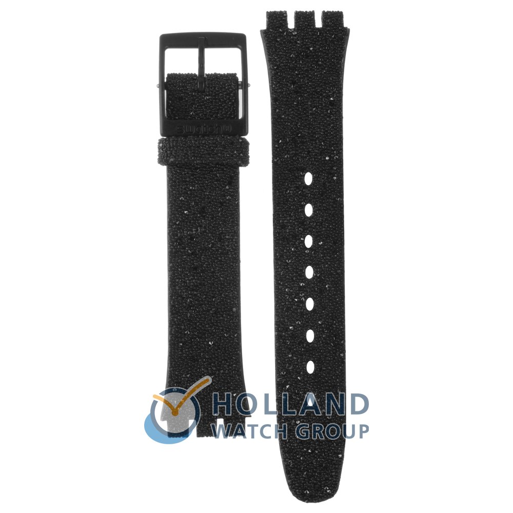 Swatch black deals leather strap