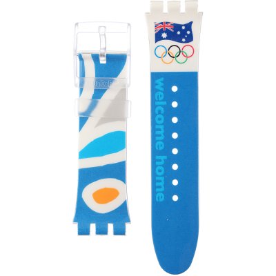 Swatch Plastic - X-Large - SUD ASUDK106E NOC Athens 2004 Australia Strap