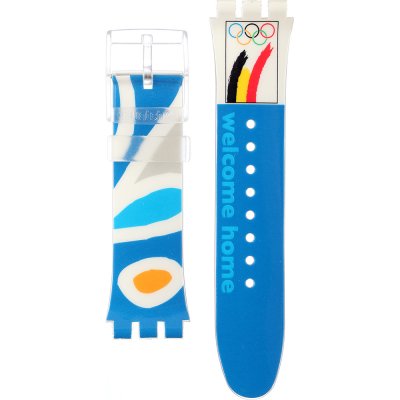 Swatch Plastic - X-Large - SUD ASUDK106D NOC Athens 2004 Belgium Strap Strap