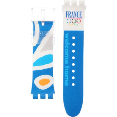 Swatch Plastic - X-Large - SUD ASUDK106I NOC Athens 2004 France Strap