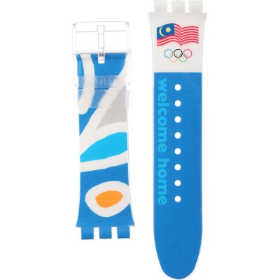 Swatch Plastic - X-Large - SUD ASUDK106L NOC Athens 2004 Malaysia Strap