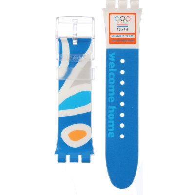 Swatch Plastic - X-Large - SUD ASUDK106M NOC Athens 2004 Netherlands Strap Strap