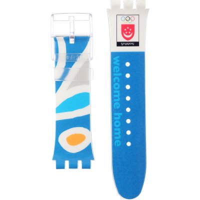 Swatch Plastic - X-Large - SUD ASUDK106Q NOC Athens 2004 Singapore Strap