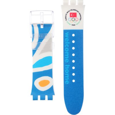 Swatch Plastic - X-Large - SUD ASUDK106AJ NOC Athens 2004 Turkey Strap
