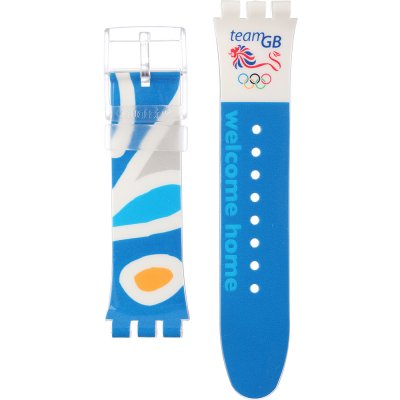 Swatch Plastic - X-Large - SUD ASUDK106S NOC Athens 2004 United Kingdom Strap