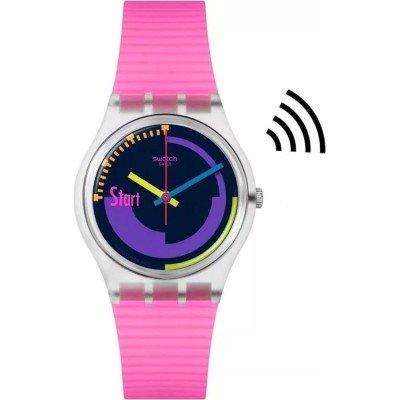 Swatch Originals Medium (34mm) SO28K112-5300 Swatch Neon Pink Podium Pay! Watch