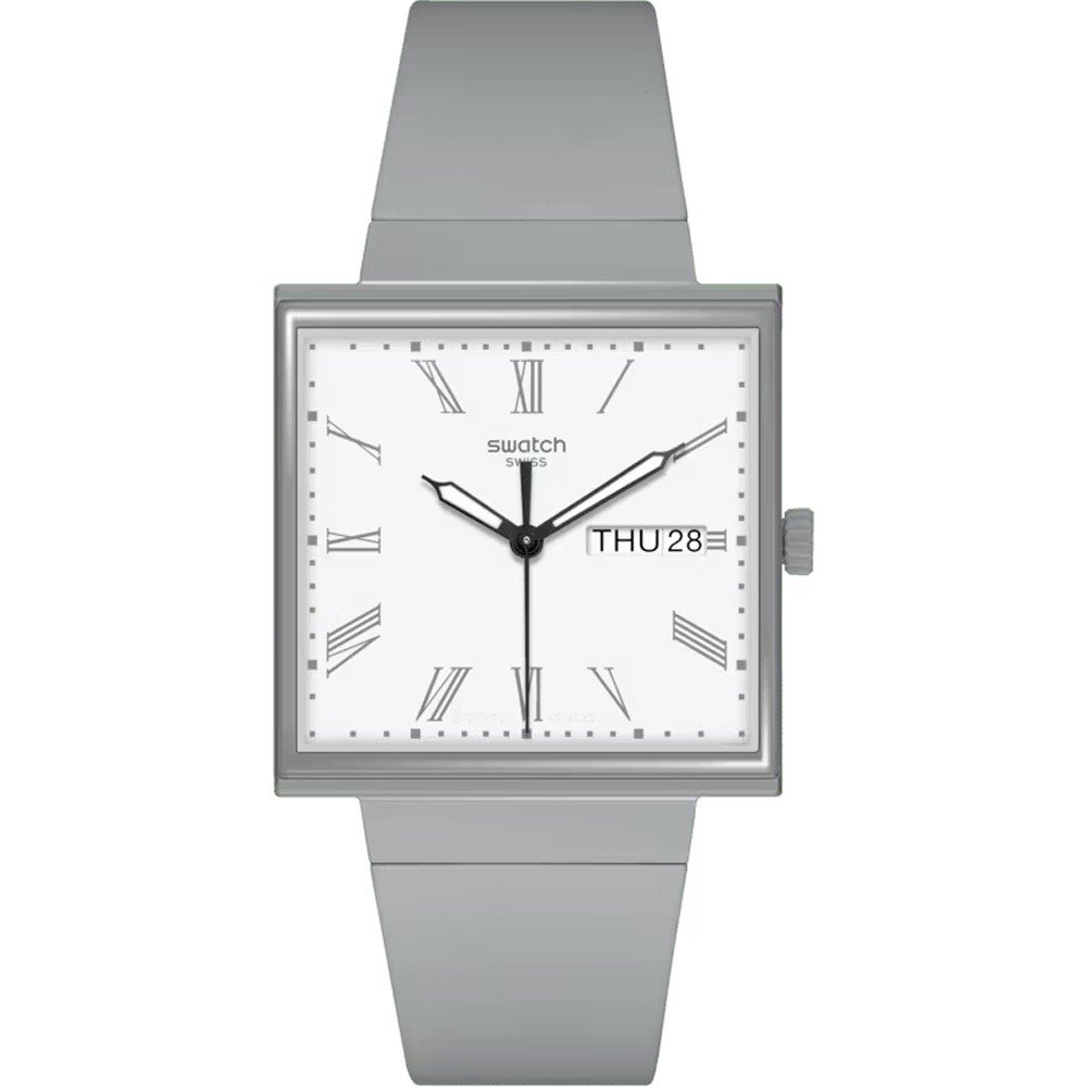Swatch What If - Square SO34M700 What If... Grey? Watch
