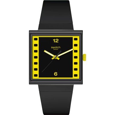 Swatch What If - Square SO34Z100 What If... LOCARNO77 Watch