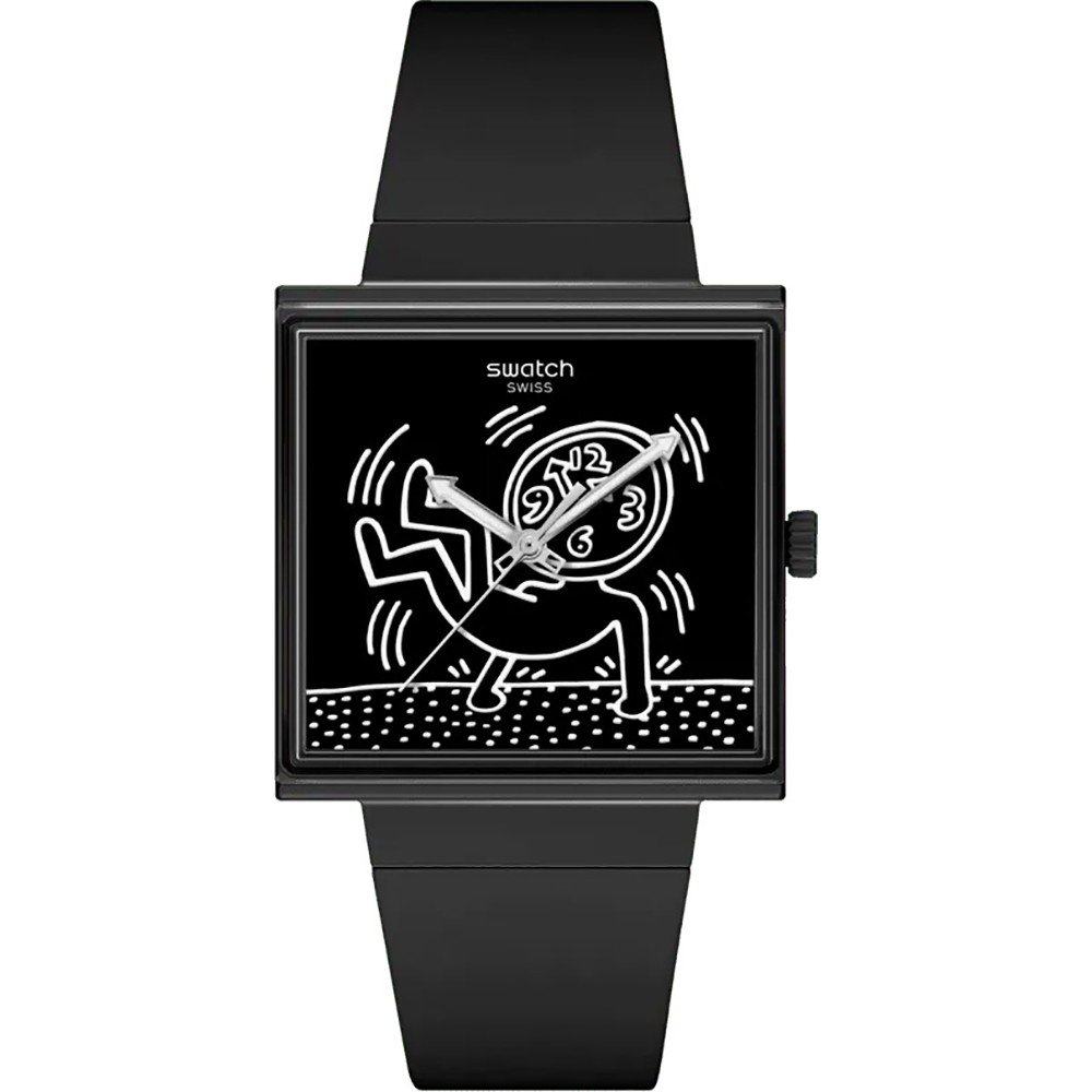 Swatch What If - Square SO34Z103 Breaks Loose Watch • EAN