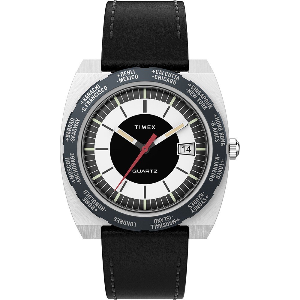 Timex Q TW2V69500 Q World Time Ring Reissue Watch