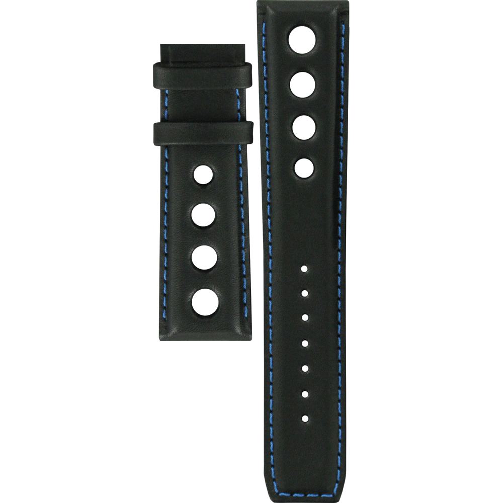 Genuine Tissot PRS516 Extreme Automatic Leather Watch Band - 23mm, Black, Swiss Made