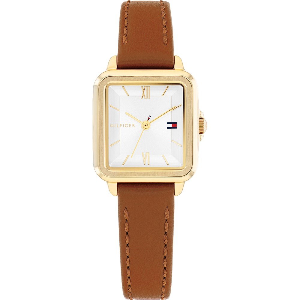 Tommy Hilfiger Brown Silicon Strap with Gold Buckle Watch Band TW001936_410_main main image 2