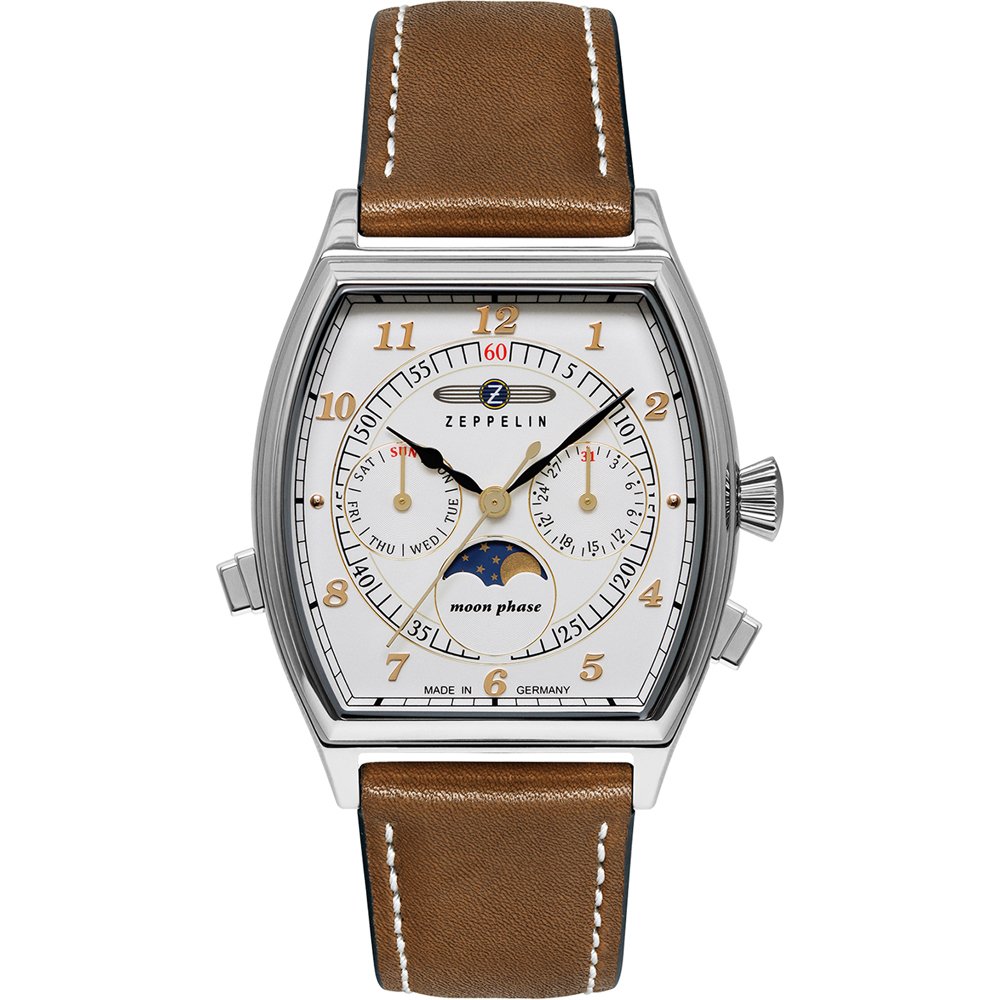 No.5055 マーベリック エムビー 703T Zeppelin Metropolis 8336-1 Metropolis Moonphase Watch • EAN