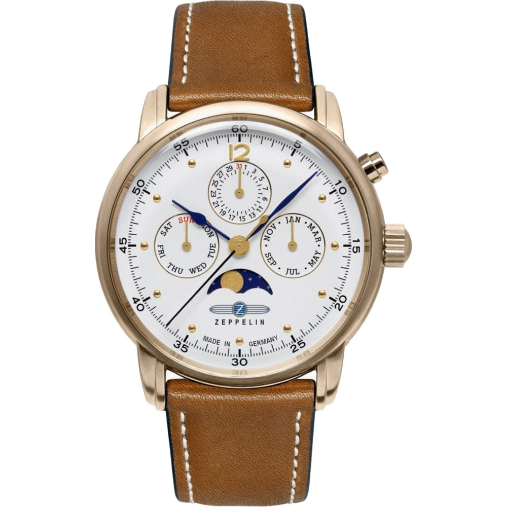 パルシェン Zeppelin Barcelona 9576-5 Barcelona Moonphase Watch • EAN